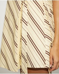 Dazie - Vacay Stripe Halter Neck Mini Dress