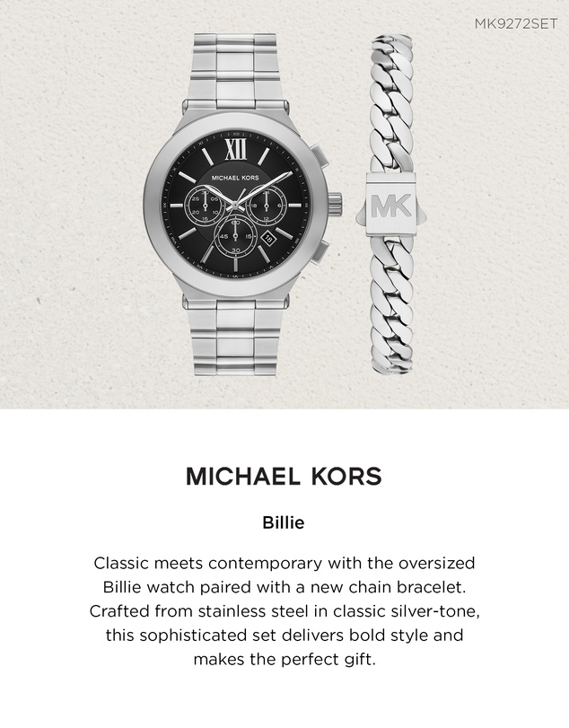 Michael Kors - Billie Silver Tone Chronograph Watch