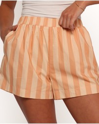 Petal & Pup - Essie Shorts - Terracotta Stripe