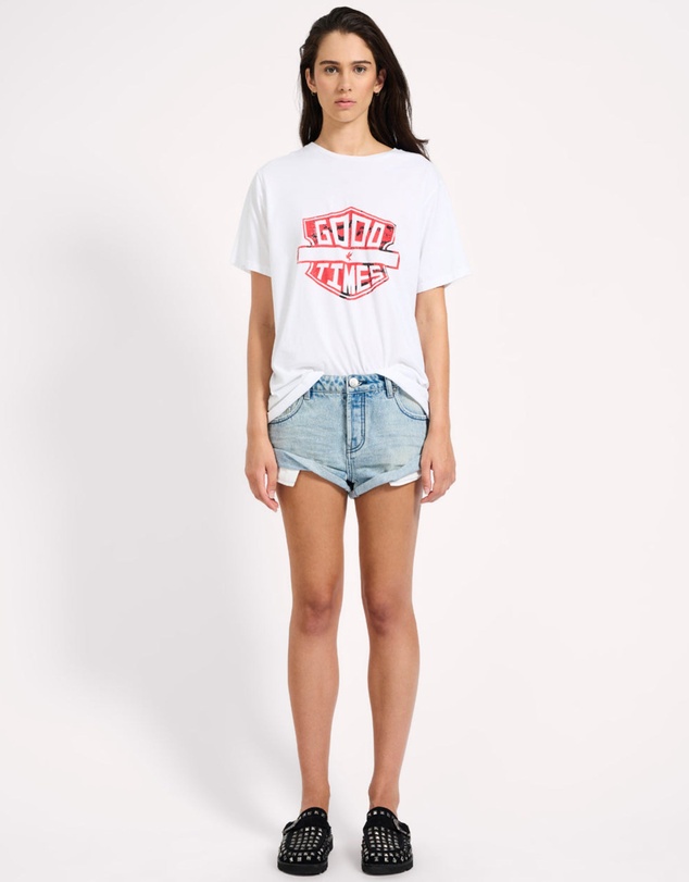 ONE TEASPOON - Good Times Boyfriend Tee - White