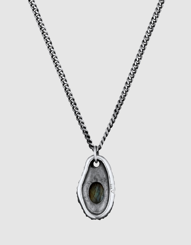 Kuzzoi - ICONIC EXCLUSIVE - Labradorite Pendant Necklace in 925 Sterling Silver