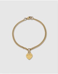 Von Treskow - Curb bracelet with VT flat heart