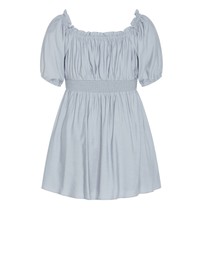 City Chic - Plus size Mela Dress - dusty blue