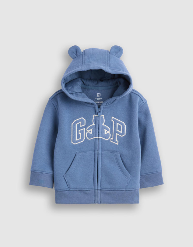 GAP - French Fleece Logo Full Zip - Babies