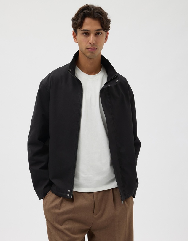 AERE - Cotton Funnel Neck Jacket