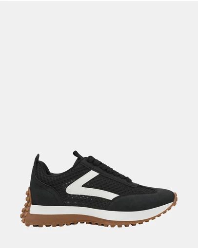 Steve Madden - Dasherr Black Mesh Sneakers