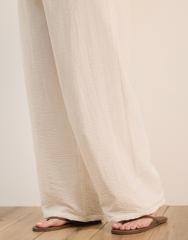 Atmos&Here Curvy - Josie Linen Blend Wide Leg Pant