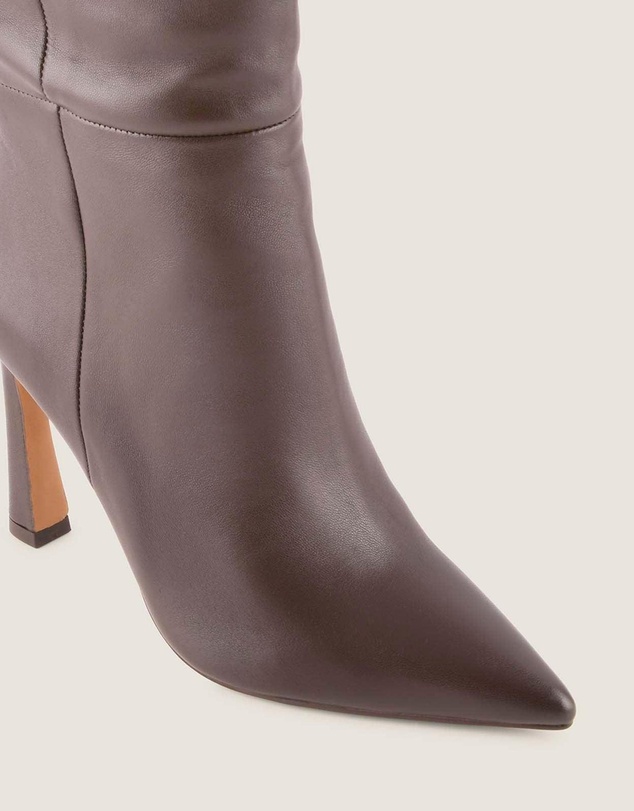 Shelly Shen - Lennon Heel Long Boots Brown Leather