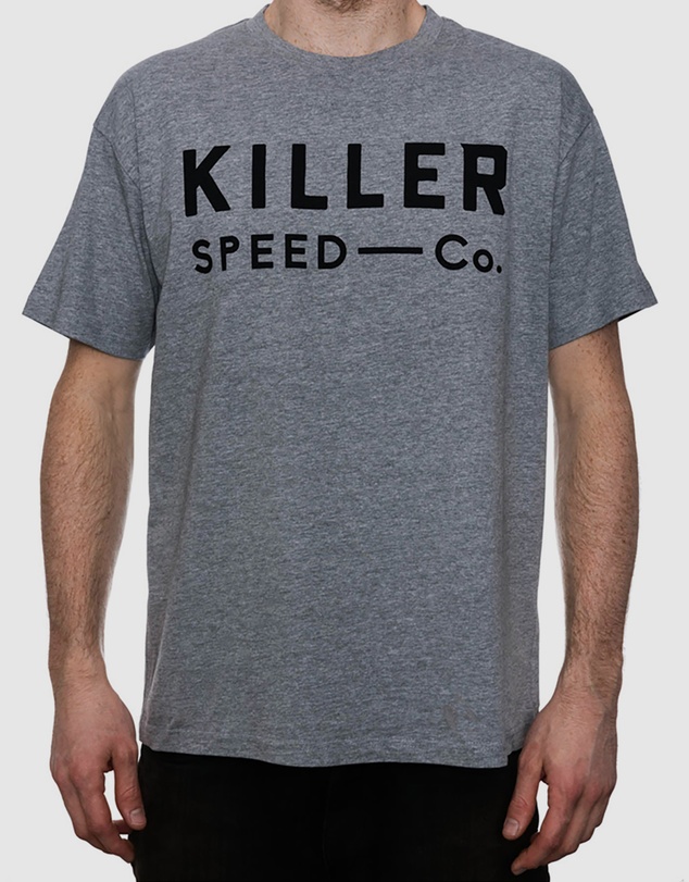 Killer Speed Co. - Killer Speed Co. Men Logo Tshirt Relaxed Fit Crew Neck Heather/Grey