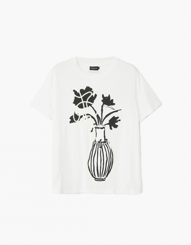 Desigual - Plain vase T-shirt