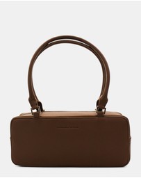 Morgan & Taylor - Mackenzie Rectangle Shoulder Handbag in Chocolate Brown