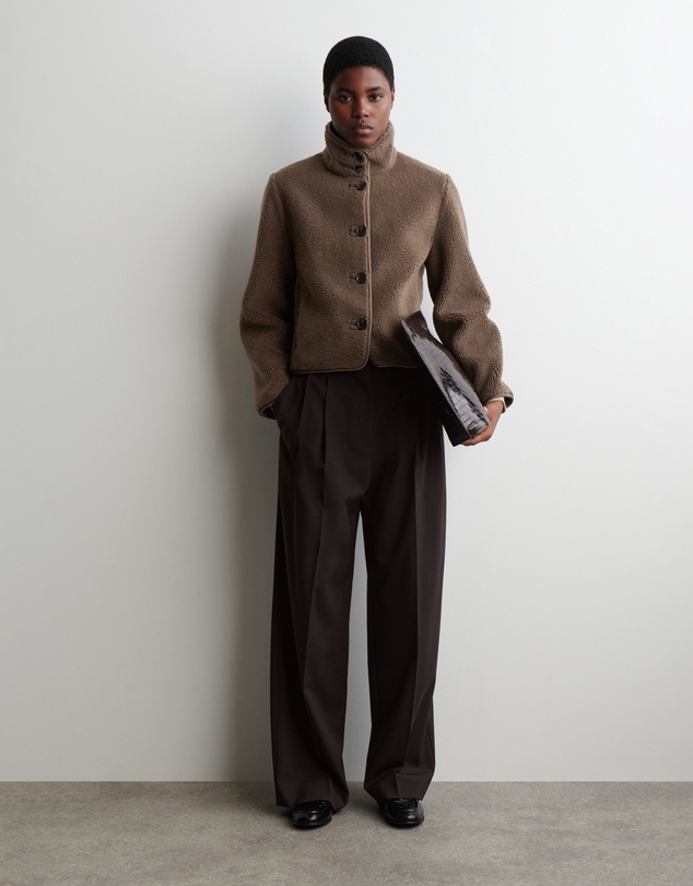 COS - Funnel-Neck Teddy Jacket
