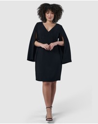 Pink Dusk by Curve Project - My Moment Cape Dress