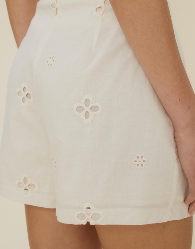 The Fated - Esther Tuck Broderie Shorts