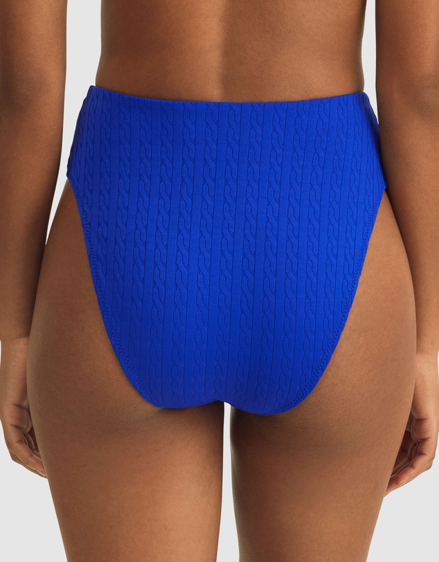 Polo Ralph Lauren - Cable Jacquard High Leg High Waist Bikini Bottom
