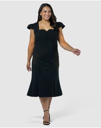 Pink Dusk by Curve Project - Truth or Dare Midi Dress
