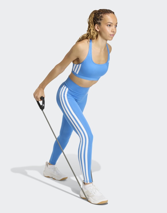 adidas Performance - Optime Essentials Workout 3-Stripes Medium Support Bra Womens