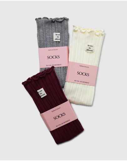Belle & Bloom - Beloved 3 Pack Socks