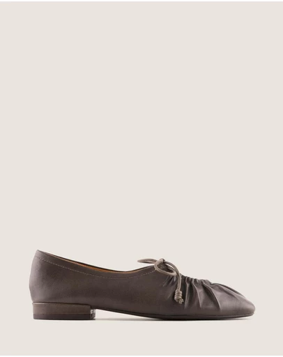 Shelly Shen - Logan Casual Flats Olive Leather
