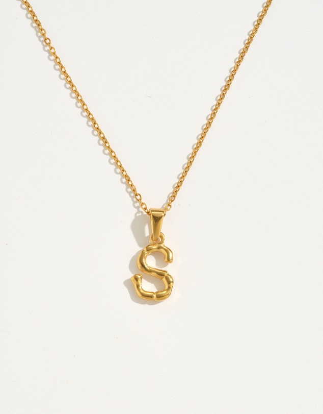 Reliquia - S Initial Gold Charm Necklace