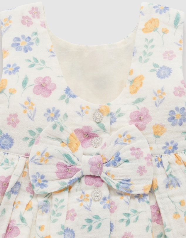 Purebaby - Sofia Bow Dress -Kids-Babies