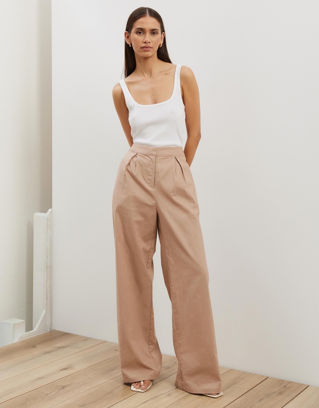 Atmos&Here - Tawny High Waisted Pants
