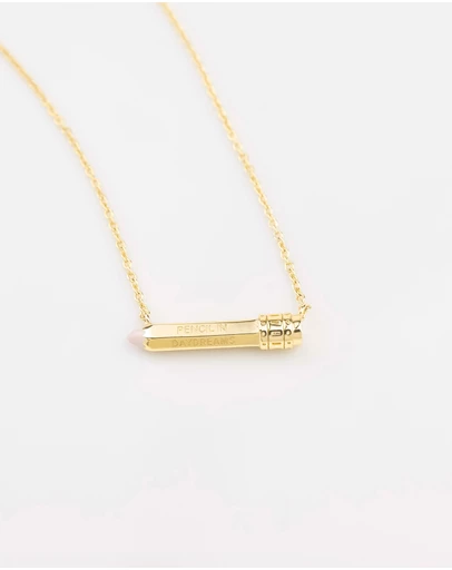 Wanderlust + Co - Color Pencil Gold Necklace