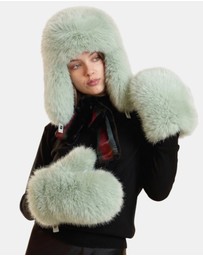 Cynthia Rowley - Faux Fur Oversized Mittens