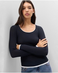 UNISON - Double Layer Long Sleeve Top
