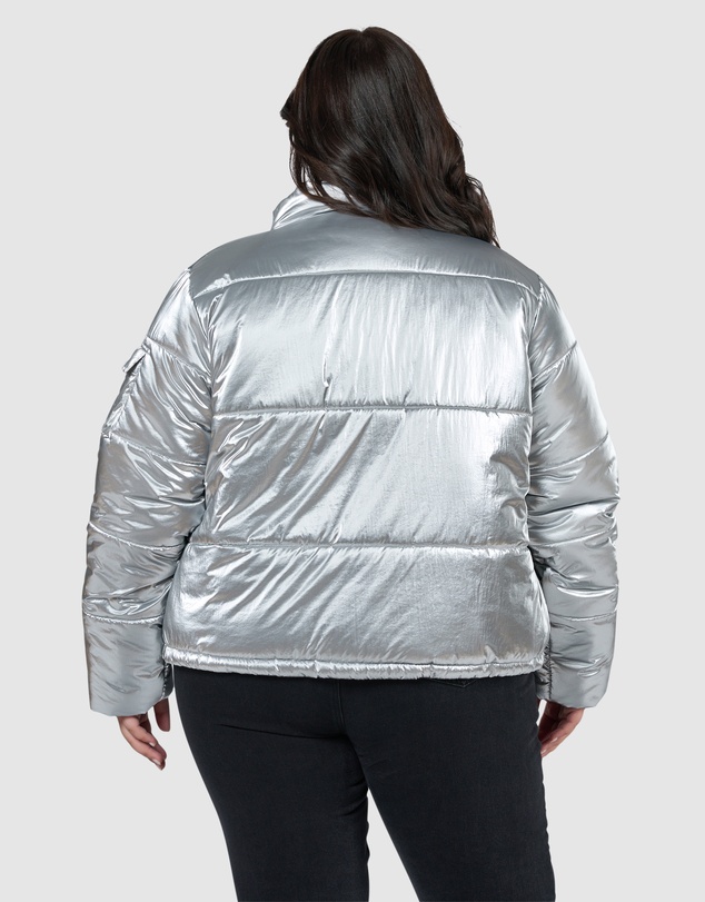 Sunday In The City - Superfly Silver Puffa Jacket