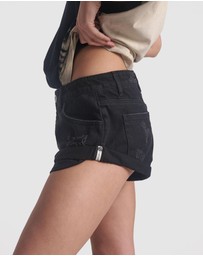 ONE TEASPOON - Bandits Low Waist Denim Shorts