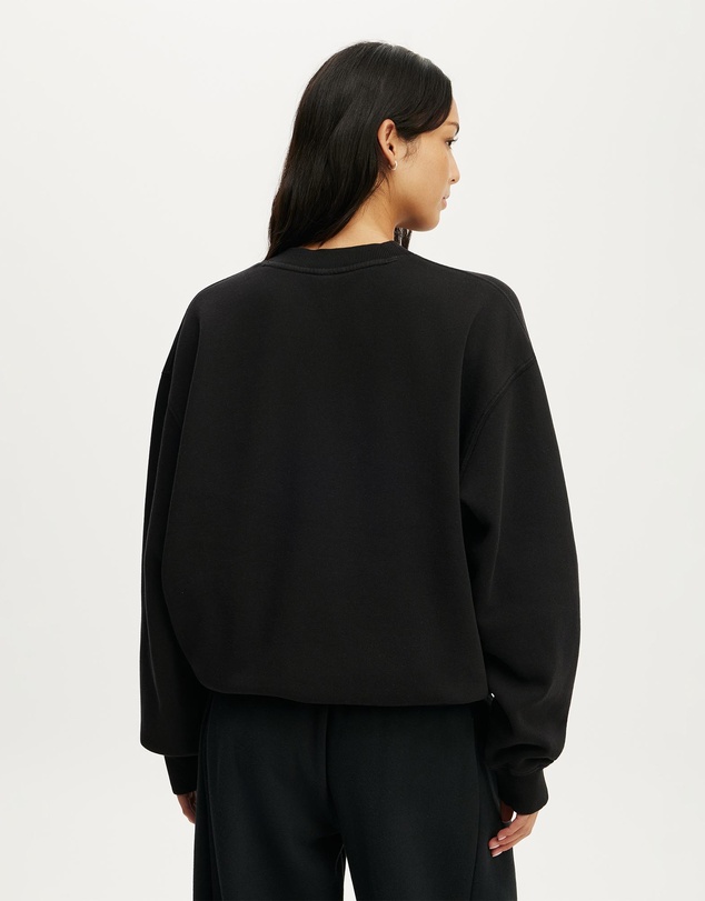 Cotton On Body Active - Fleece Graphic Crew Sweatshirt