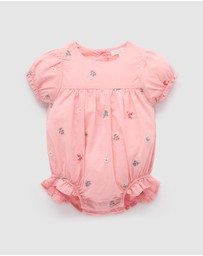 Purebaby - Embroidered Bodysuit -Kids-Babies