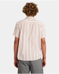RVCA - Mens Beat Stripe Short Sleeve Shirt