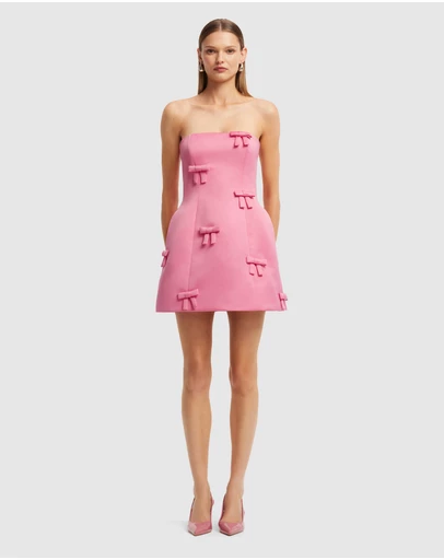 LEO LIN - Roselle Bow Mini Dress