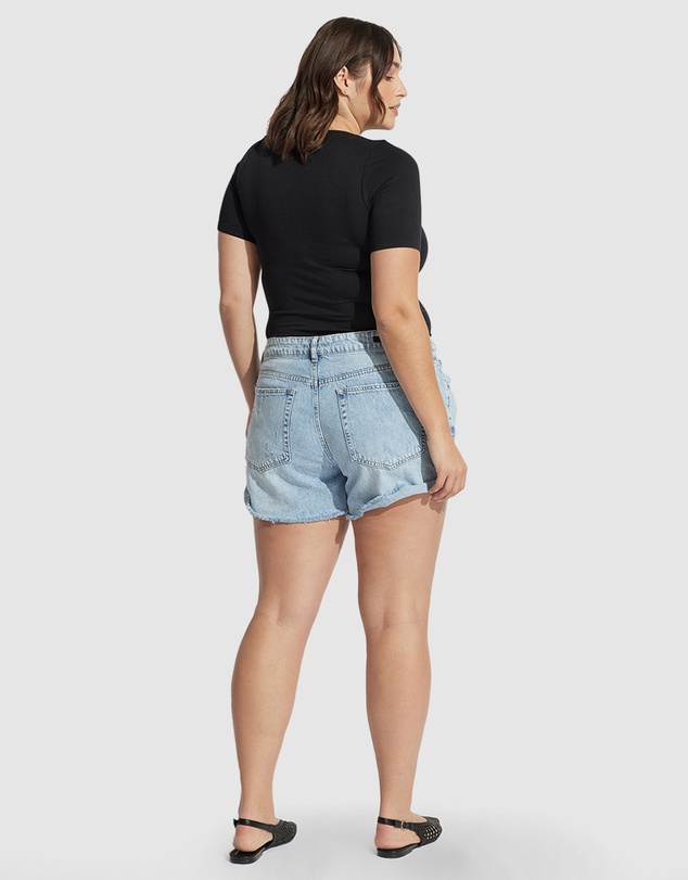 Decjuba - Harper Rolled Cuff Denim Shorts