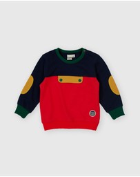 Goldie + Ace - Colour Block Pocket Sweater - Babies-Kids