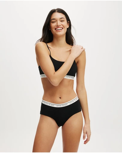 Cotton On Body - Branded Cotton Scoop Bralette