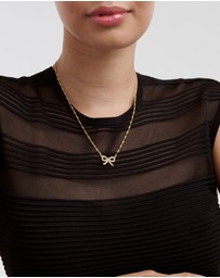 Ted Baker - RIBAH: Crystal Ribbon Bow Pendant Necklace