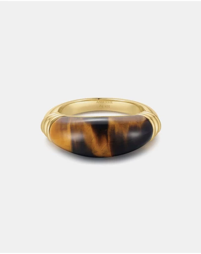 Ania Haie - Ania Haie Gold Tiger Eye Statement Ring