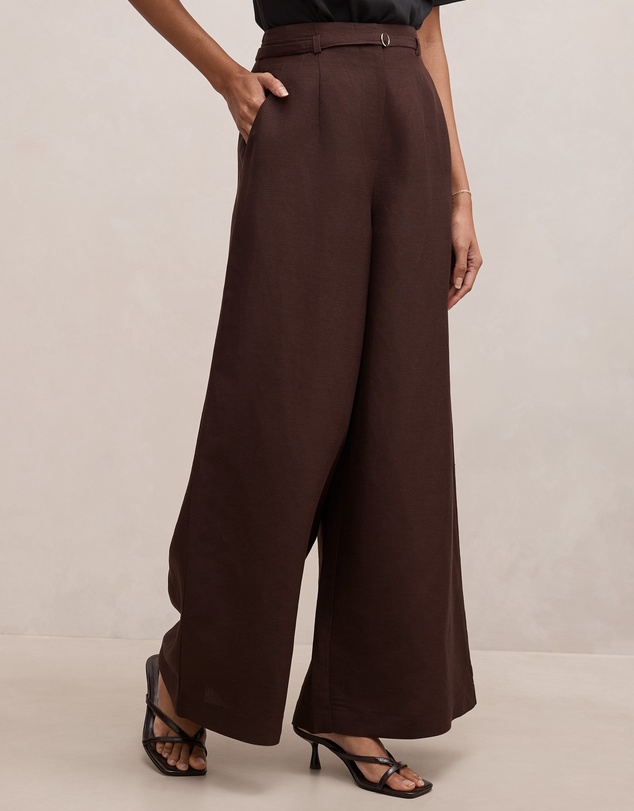 Forever New Petite - Matilda Petite Linen Blend Pants