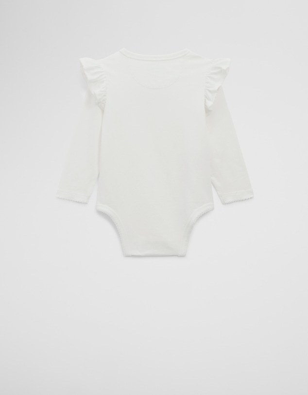 Country Road - Cotton Frill Rib Long Sleeve Bodysuit