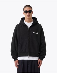 Zanerobe - Stitched Box Crop Hood Black