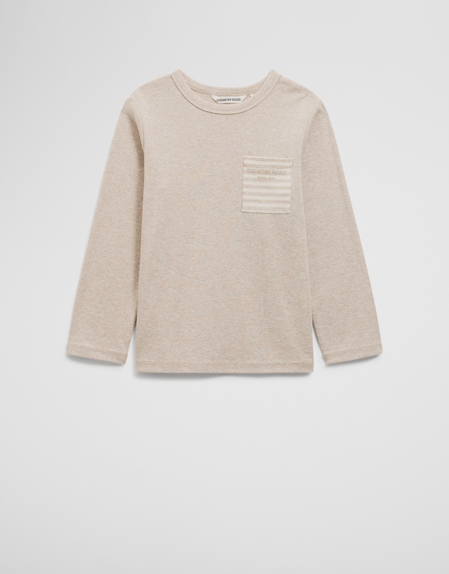 Country Road - Cotton Long Sleeve Pocket T-shirt