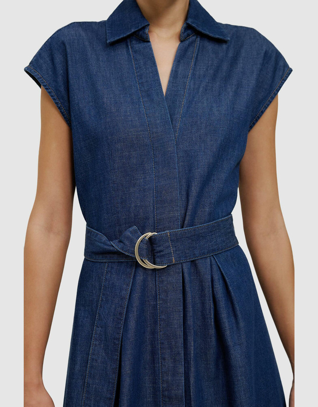 Trenery - Soft Denim Belted Shirt Dress