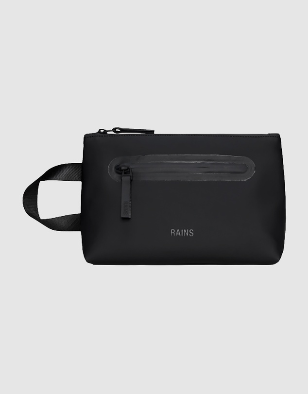 RAINS - 2 Zip Cosmetic Bag Large Black