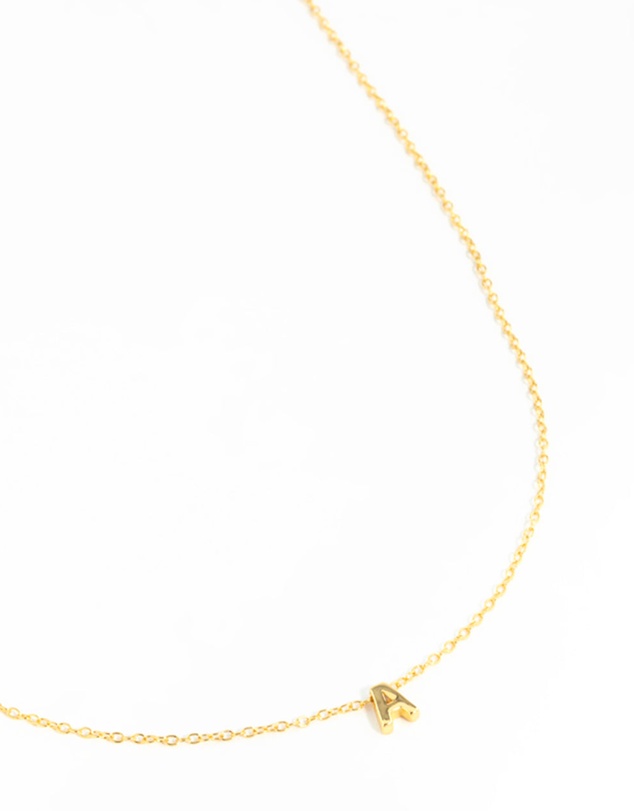 Lovisa - Gold Plated Sterling Silver Letter A Necklace
