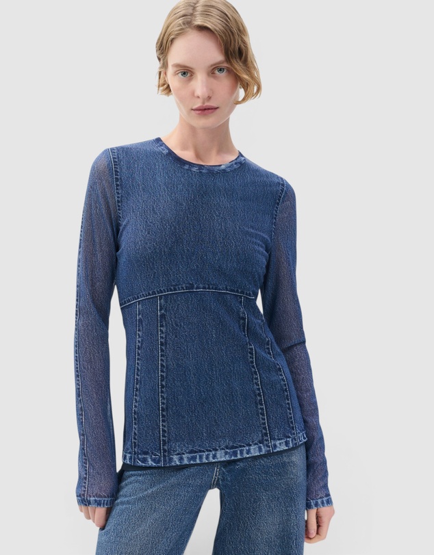 rag & bone - rb Miramar Mesh Long Sleeve Tee