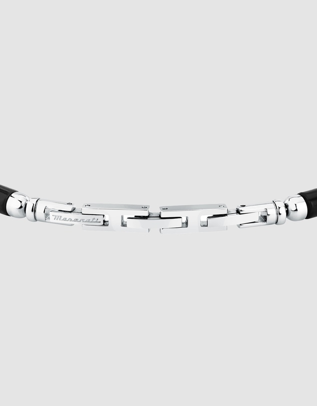 Maserati - Maserati Men's Iconic Agate Black Bracelet