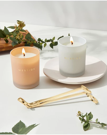 Mestige - 2 Candle & Trimmer Gift Set - Creme Brulee and Ocean Breeze